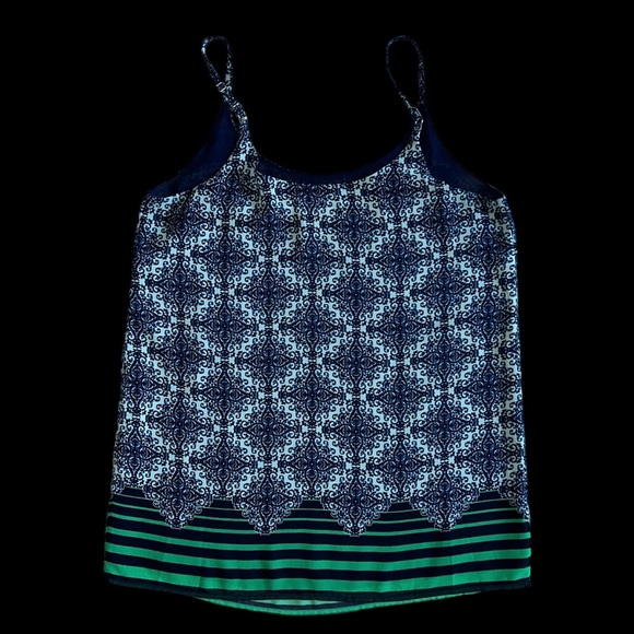 Cabi 107 Border Stripe Navy Fully Lined Camisole Size Medium - Picture 10 of 11